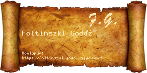Foltinszki Godó névjegykártya